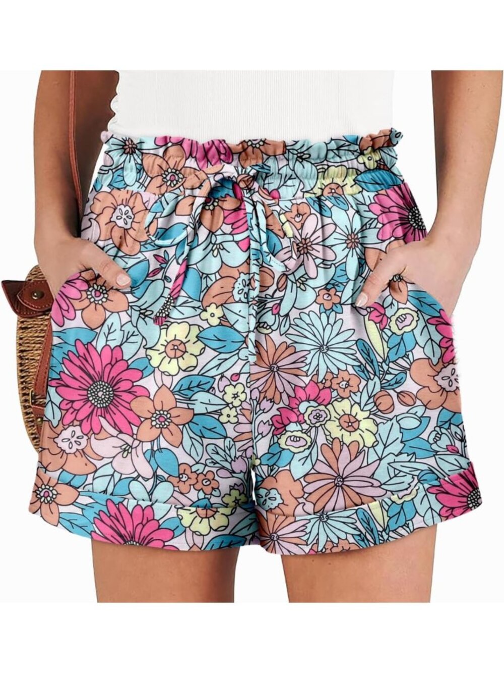 Comfy Summer Casual Shorts for Women - Drawstring, Elastic Waist, Pockets
